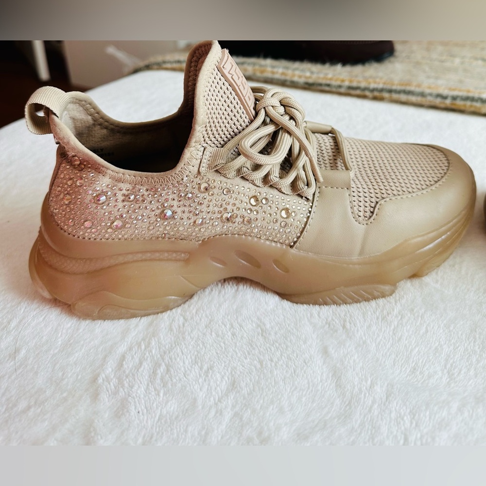 Steve Madden Tan Embellished Women's Sneakers